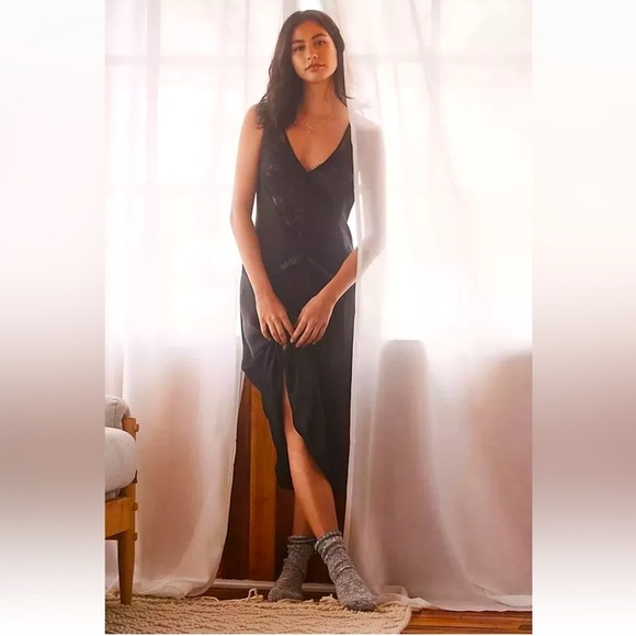 Anthropologie Dresses & Skirts - Anthropologie NWT  The Cerise Maxi Elegant Black Slip Dress size XXS.